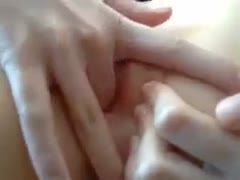Every day, my sexual Russian girlfriend gives her fur pie a finger bonk.